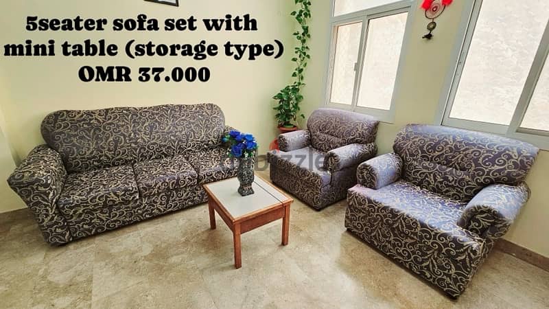 5Seater Sofa set with mini table 0