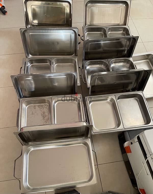 Hotel pans. Steamer pans. Chafing pans. 1