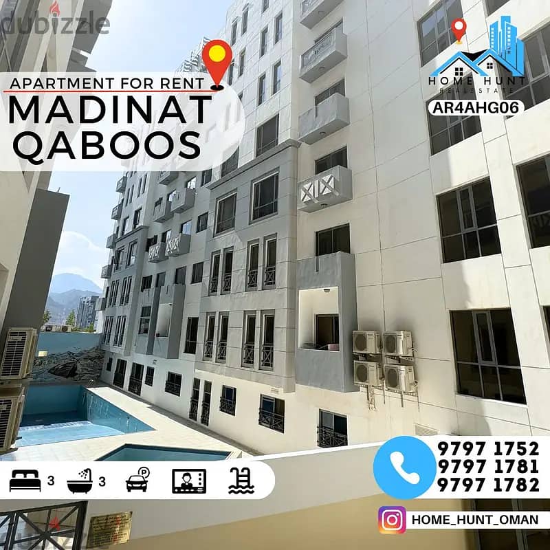 MADINAT SULTAN QABOOS | WELL MAINTAINED 3BHK APARTMENT FOR RENT 0