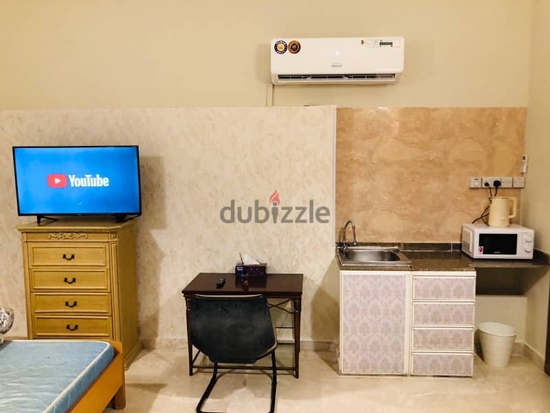 Fully furnished studio room for rent al azaiba nearby Zubair 1