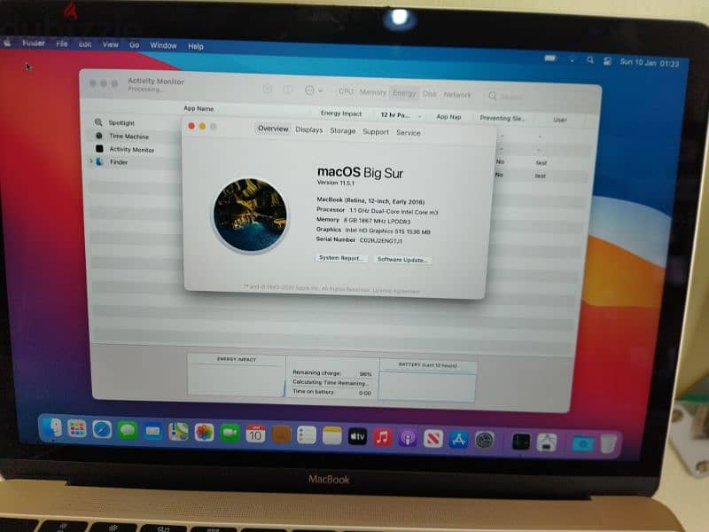 MacBook 12.1" led ratina display 2016 m prosisor 5