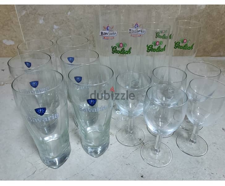 different types of glasses and kitchen ware 1