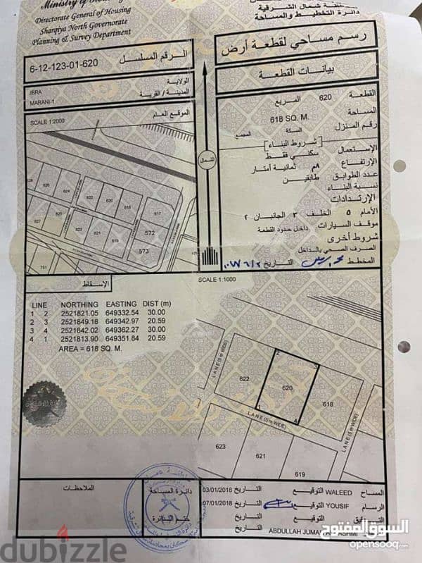 ارض للبيع في المراني ١ مطلوب 6500قابل 0