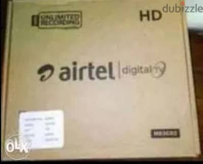 New,HD Airtel Receiver & subscription free six Months tamil