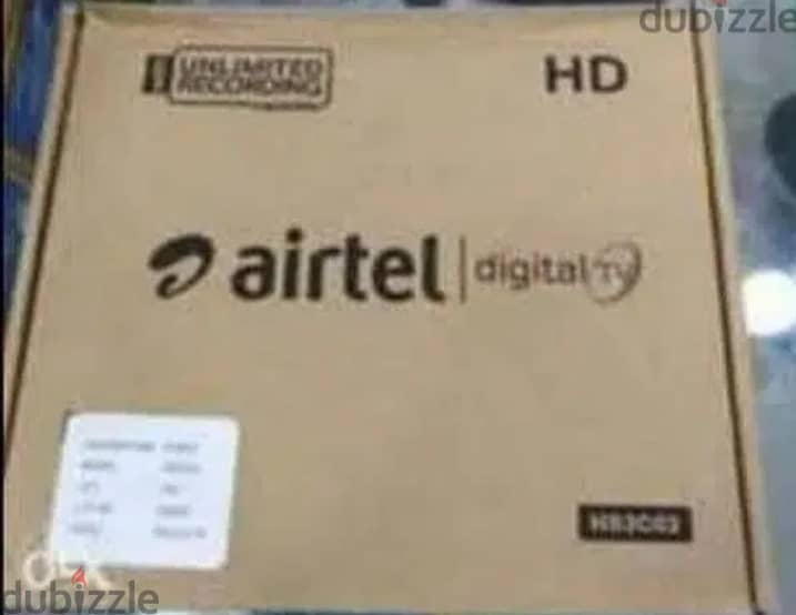 Full HDD Airtel receiver with 6months malyalam tamil telgu kannada 0