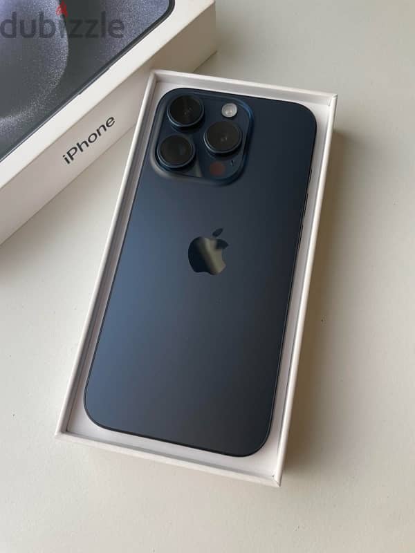 iPhone 15 Pro, 256gb Blue Titanium arabic 0