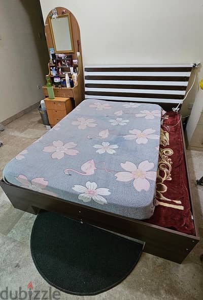 bed with mattress