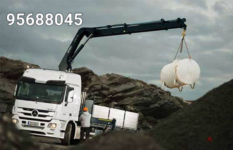 TRUCK HIAB CRANE FOR RENT شاحنة هياب مع رافعة 10 طن للإيجار 0