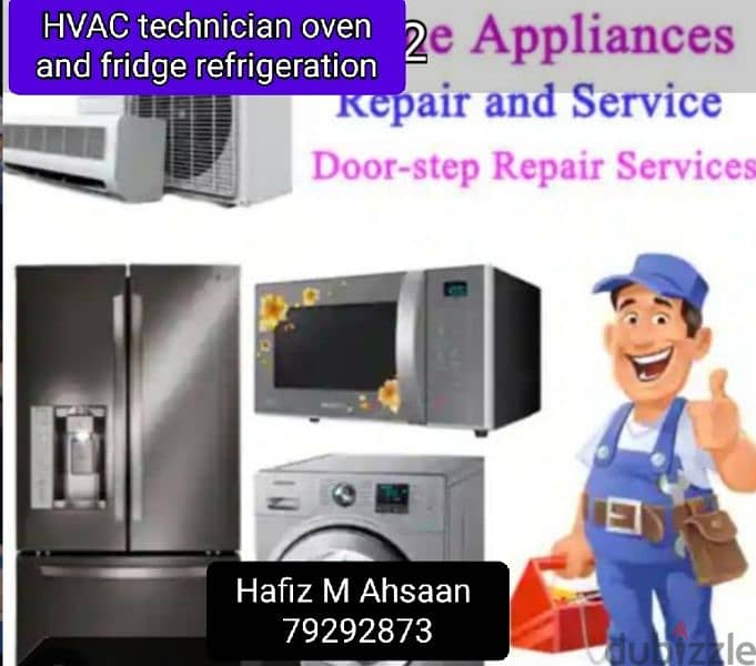 I am technician A. C fridge oven need job 1