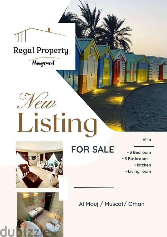 Stunning 3-Bedroom Villa for Sale!   **Location:** Almouj, Muscat 0