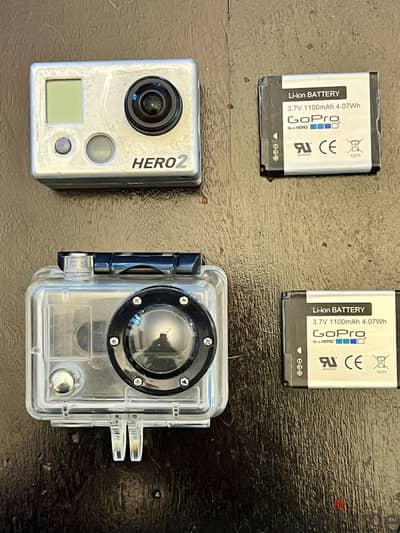 Go Pro Hero 2 with Water Proof Casing + 2 x Batteries