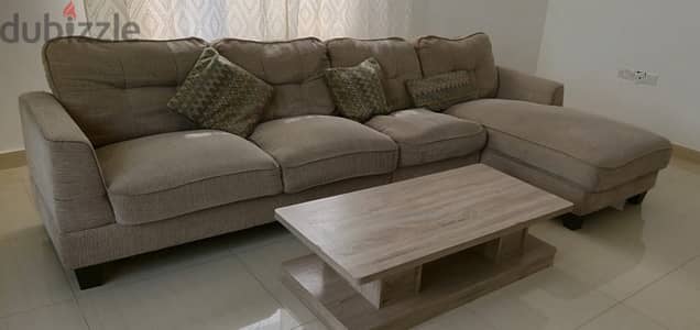 L shaped 4 seater sofa