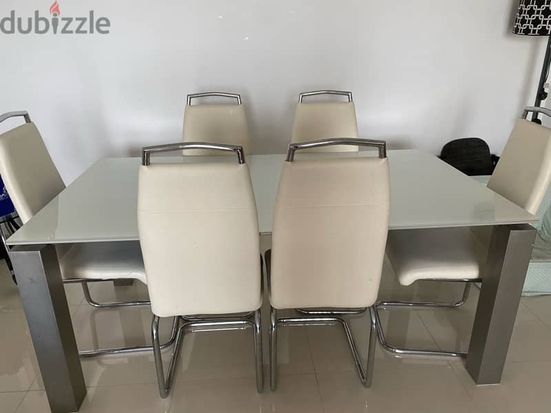 6 seater dinning table set 0