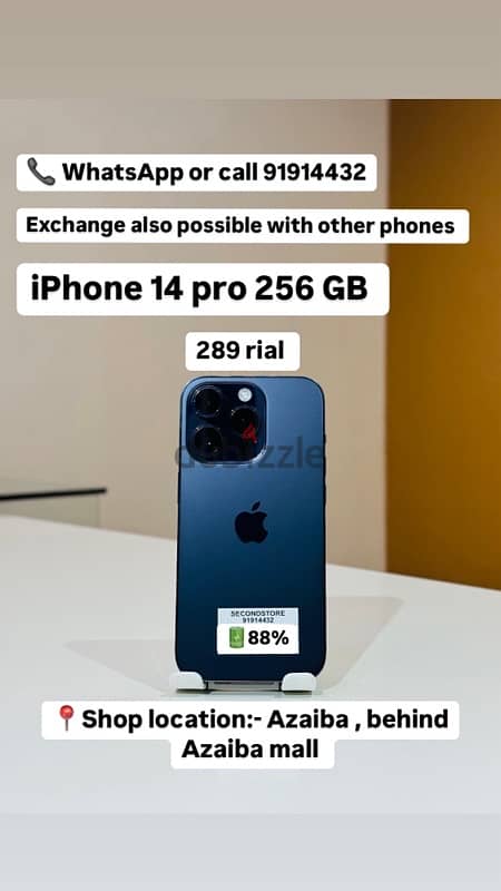 iPhone 14 Pro  256 GB very good condition with good battery helth 0