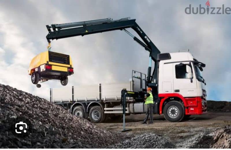 نقل شاحنة ھیاب ونش مع رافعة کرین  للإيجار TRUCK HIAB CRANE T 1