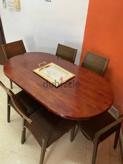 Wooden Dining Table + 6 FREE chairs at BEST price !!!!