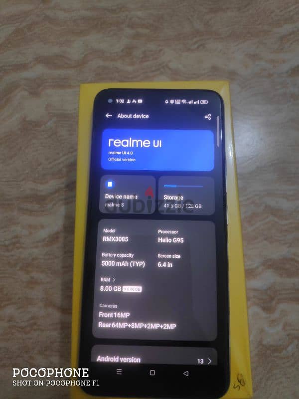 Realme 8  Under Display finge  16/128 gb 6