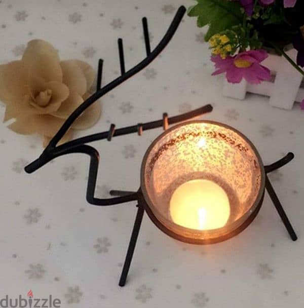 Christmas Deer candle holder 3 2