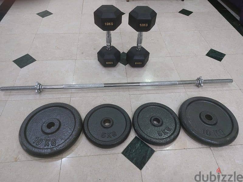 Dumbbell set and deadlift set 0