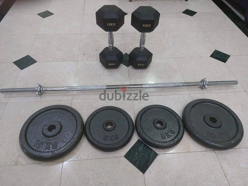 Dumbbell set and deadlift set 1