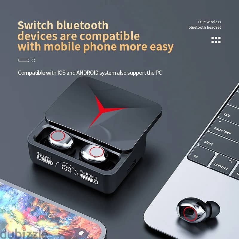 TWS M90 Wireless Headphones Gaming Earphone Bluetooth 5.3 1