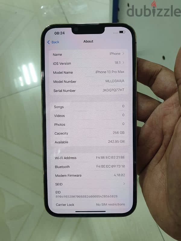 iphone 13 pro max 256gb 85% battrey clen 6