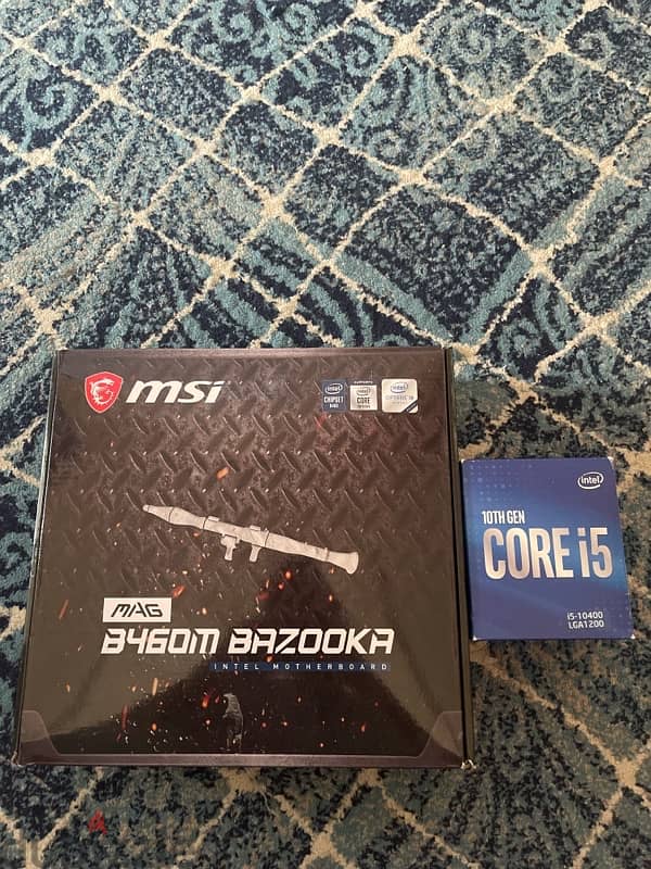 B460M BAZOOKA INTEL MOTHERBOARD+ 10th gen core i510400 with cooler 0