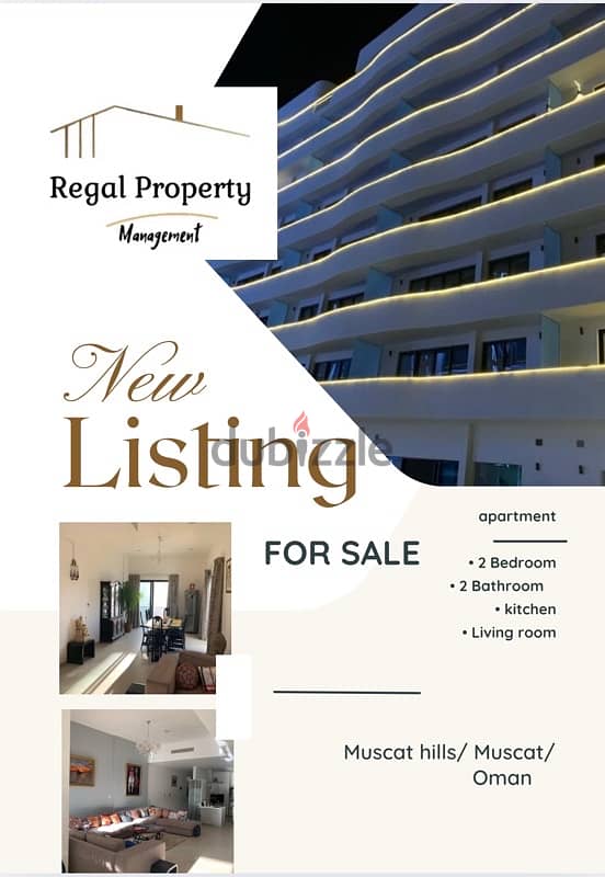 **Charming 2-Bedroom Apartment for Sale**  **Location:** Muscat Hills, 0