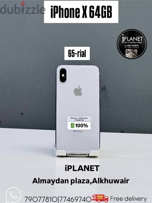 iPhone X64GB battery 100% best phone good price with free accessories 0