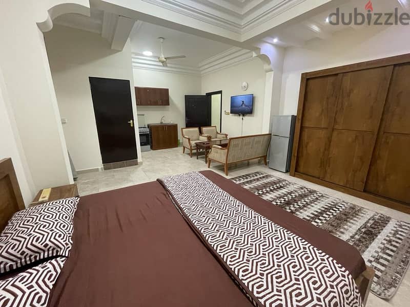 Available ! Al Khuwair Room with Attached Bathroom kitchen  fully furn 0