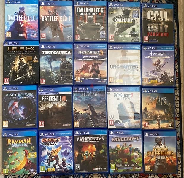 Ps4 Game used Each game has a price. 1