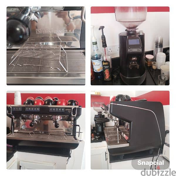 ماكينة قهوة مع مطحنة إيطالي أصلي Simonelli 0