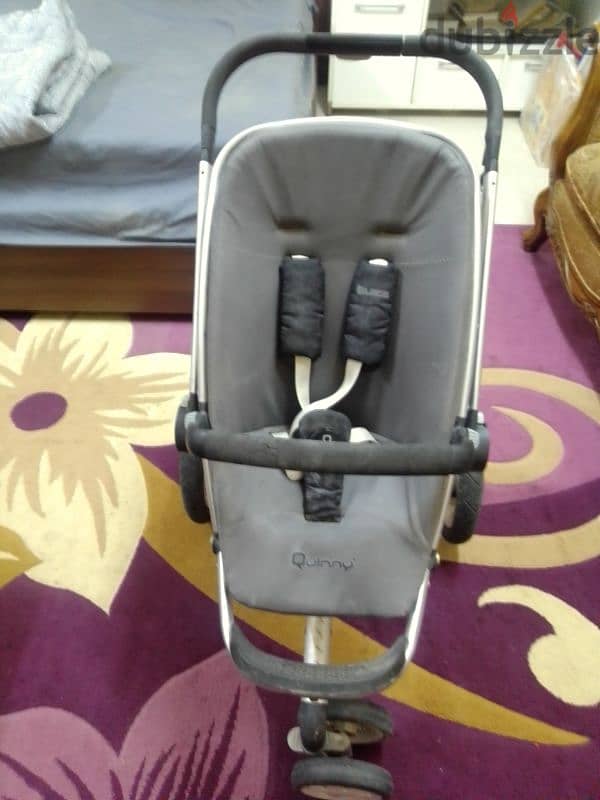 Quinny baby stroller and carrycot for sale 4