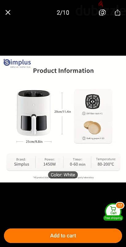 Air Fryer Simpulus 4.5 litres 7