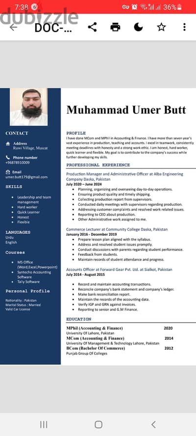 Looking for Job