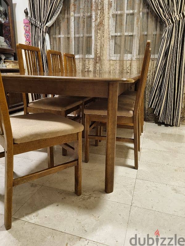 Dining Table & Showcase (Good Condition) 1