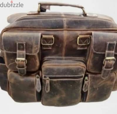 Vintage Genuine Leather Business Travel Handbag Messenger Work