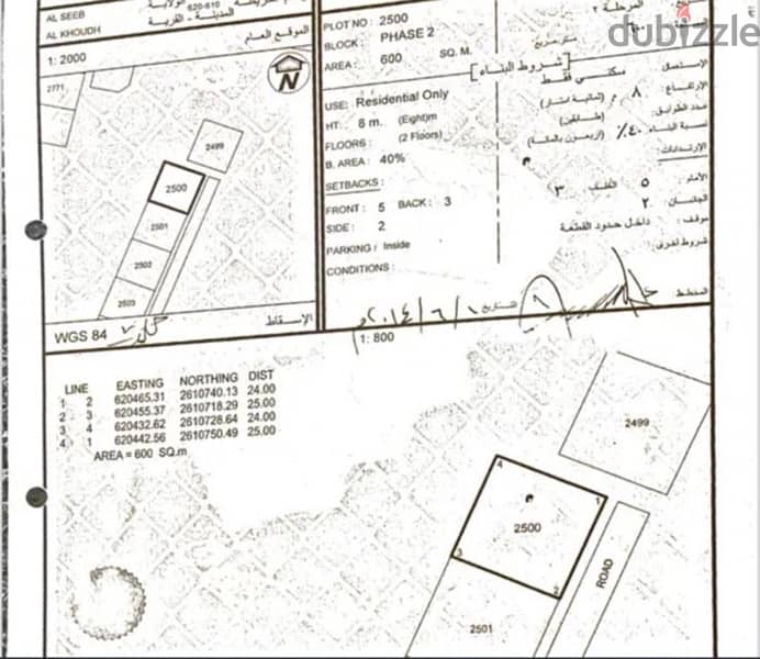 ارض للبيع بموقع ممتازة جداا فالخوض السابعة 0