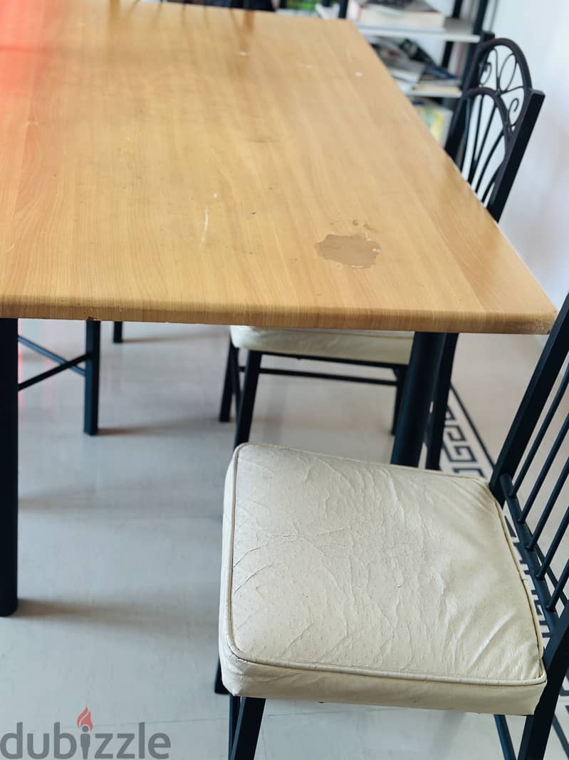 Good Condition Table with 4 chairs 4