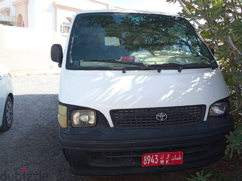 Toyota hiace 2001 van for monthly rent 270 0