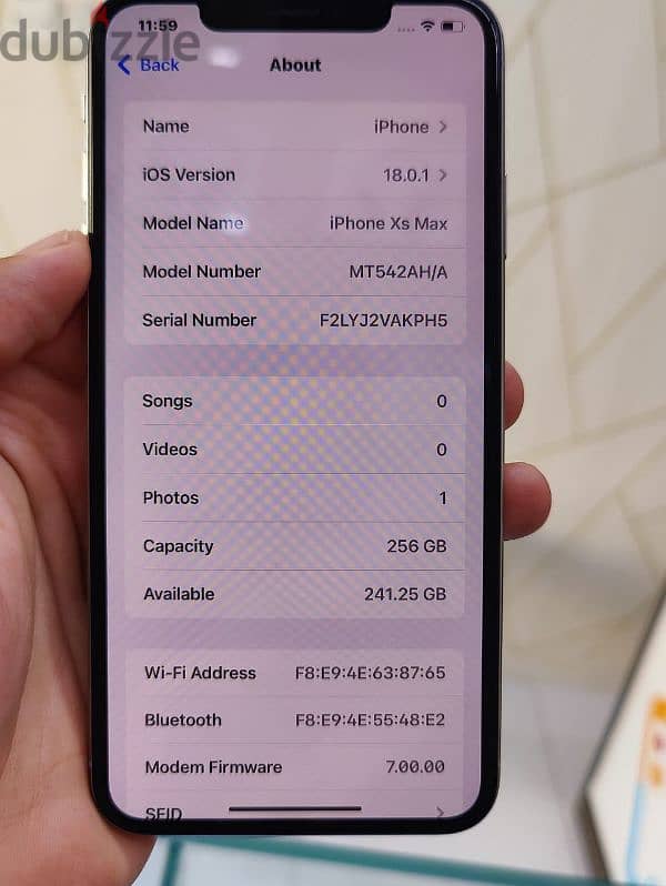 IP Xs Max 256GB Good Condition  Battery Health 89% 4