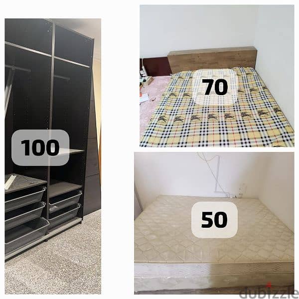 Wardrobe, bed and sofa bed for sale 0