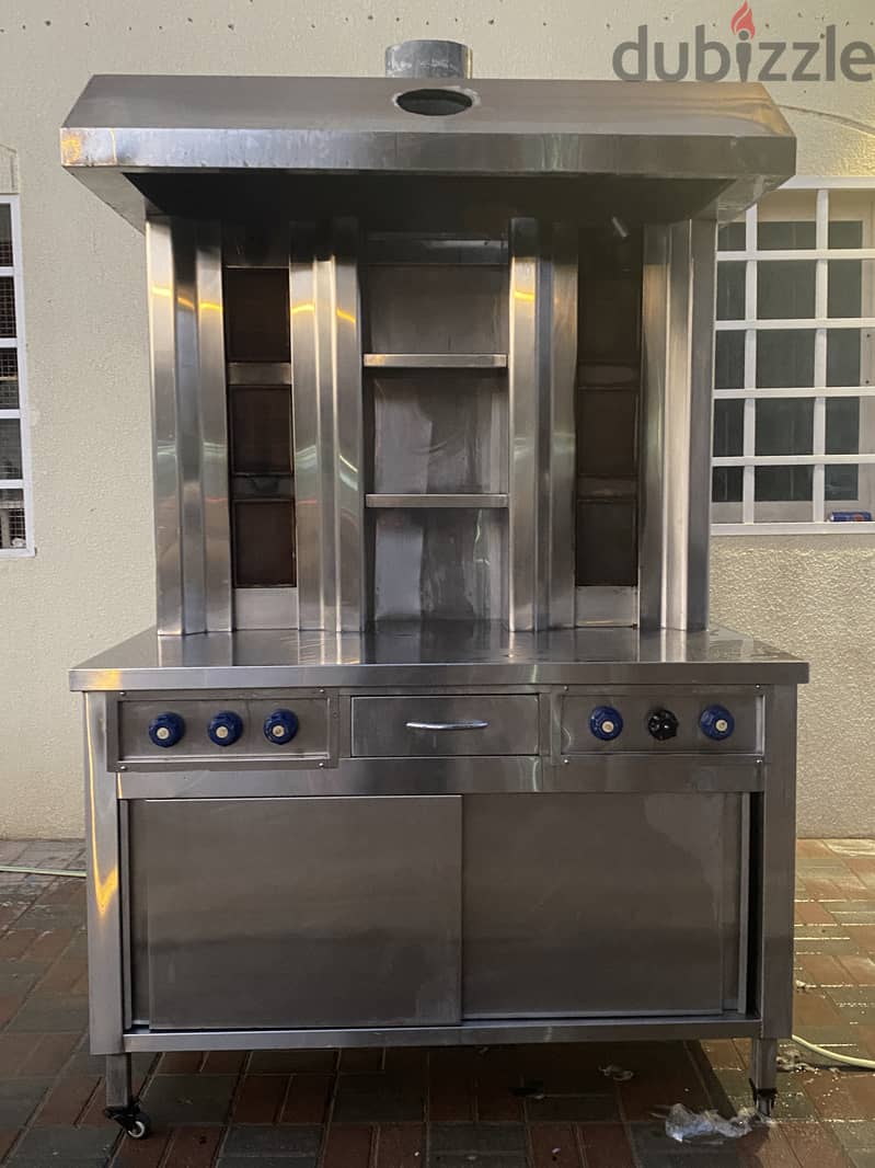 3-Burner Double Shawarma Machine and Shawarma Stand Available 0