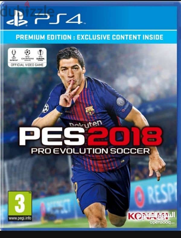 شريط لعبة pes 2018 0