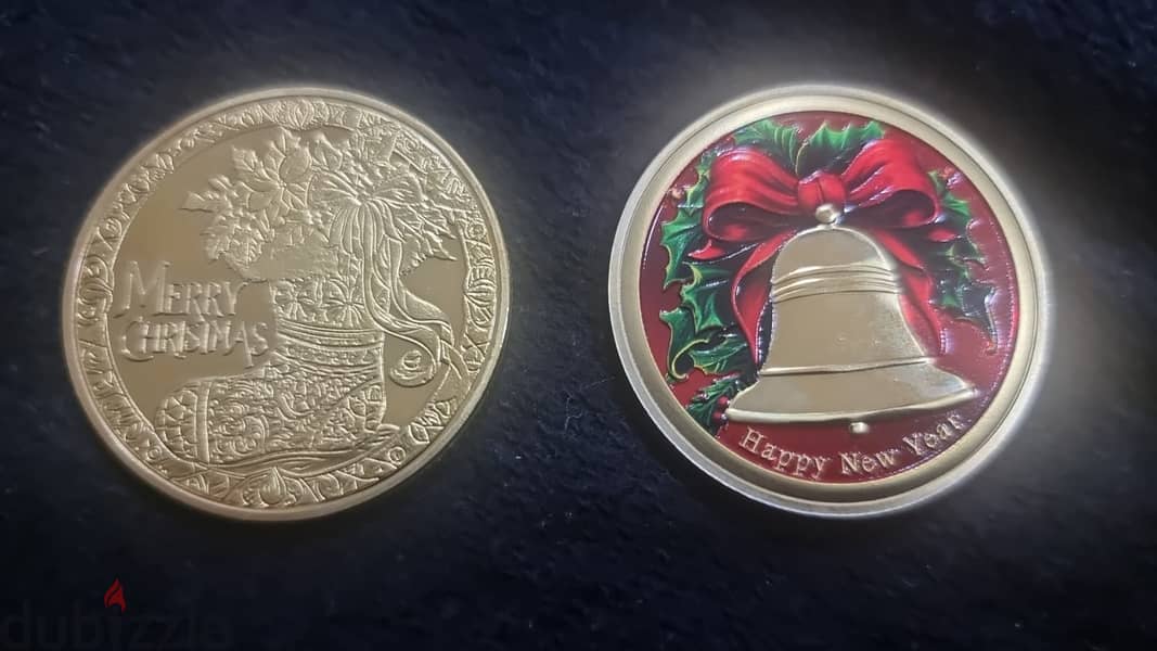 Christmas Souvenir Coin & Wine Cover 0