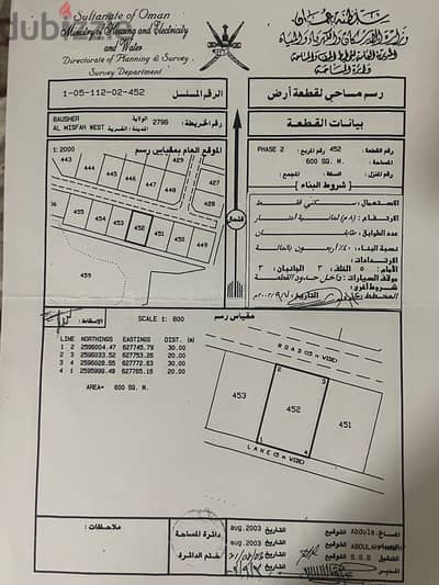 ارض للبيع في ولاية بوشر منطقة المسفاة الثالثة