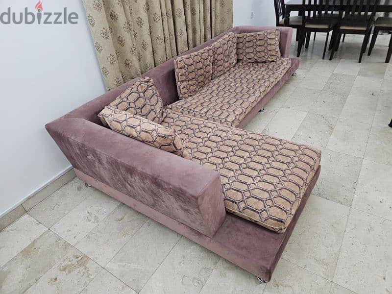 L Shaped Sofa With Small Center Table For Sale 0