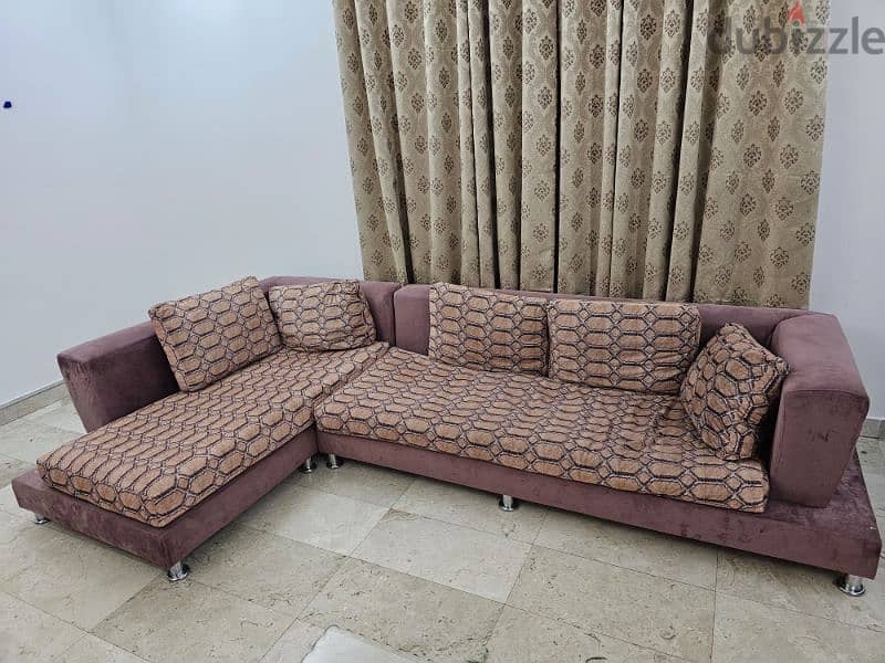 L Shaped Sofa With Small Center Table For Sale 2