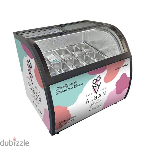 ice cream freezer display عرض فريزر الآيس كريم 0