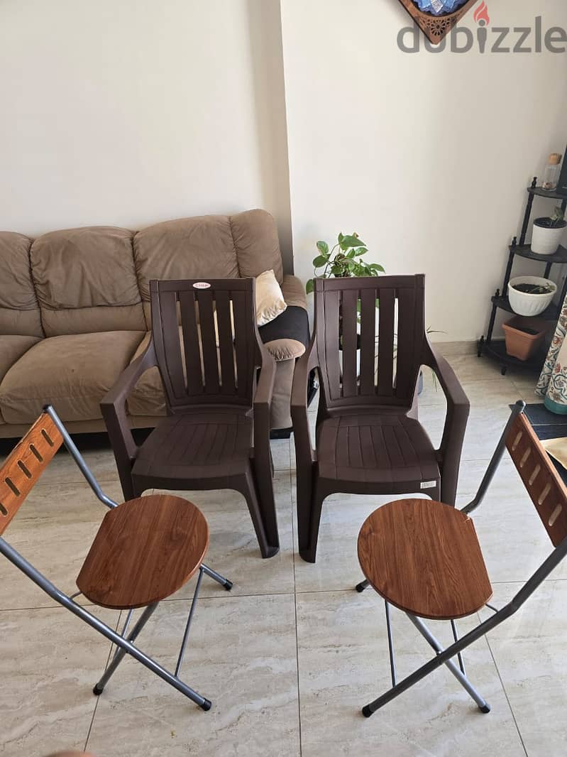 3 Tables and 4 chairs for sale - Expat leaving Oman 0